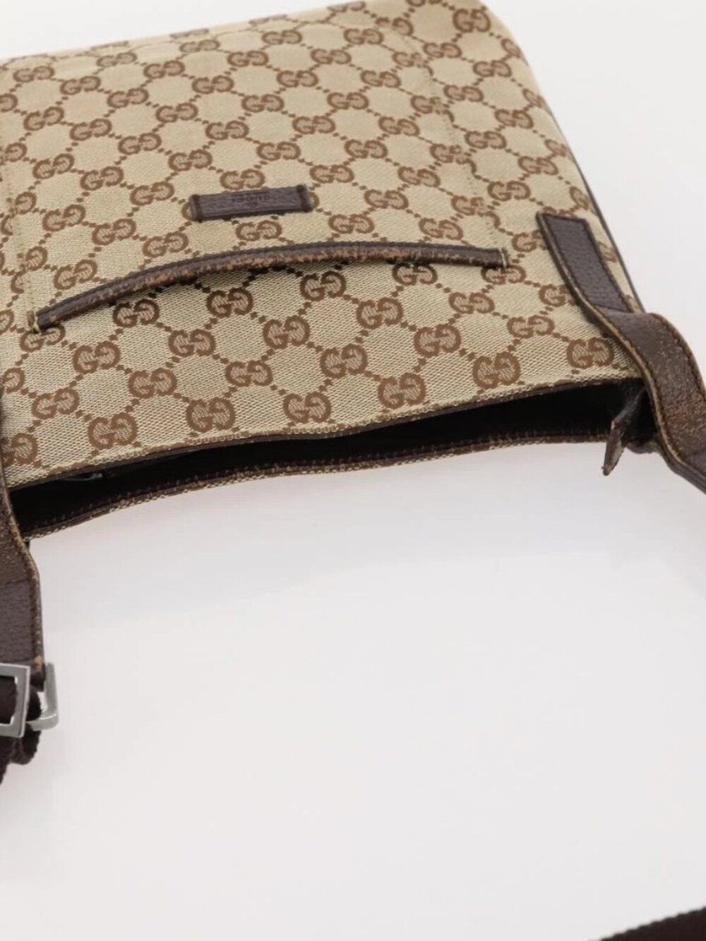 GUCCI GG Canvas Shoulder Bag Beige Silver 122793 Auth ep13100 - Picture 6 of 16